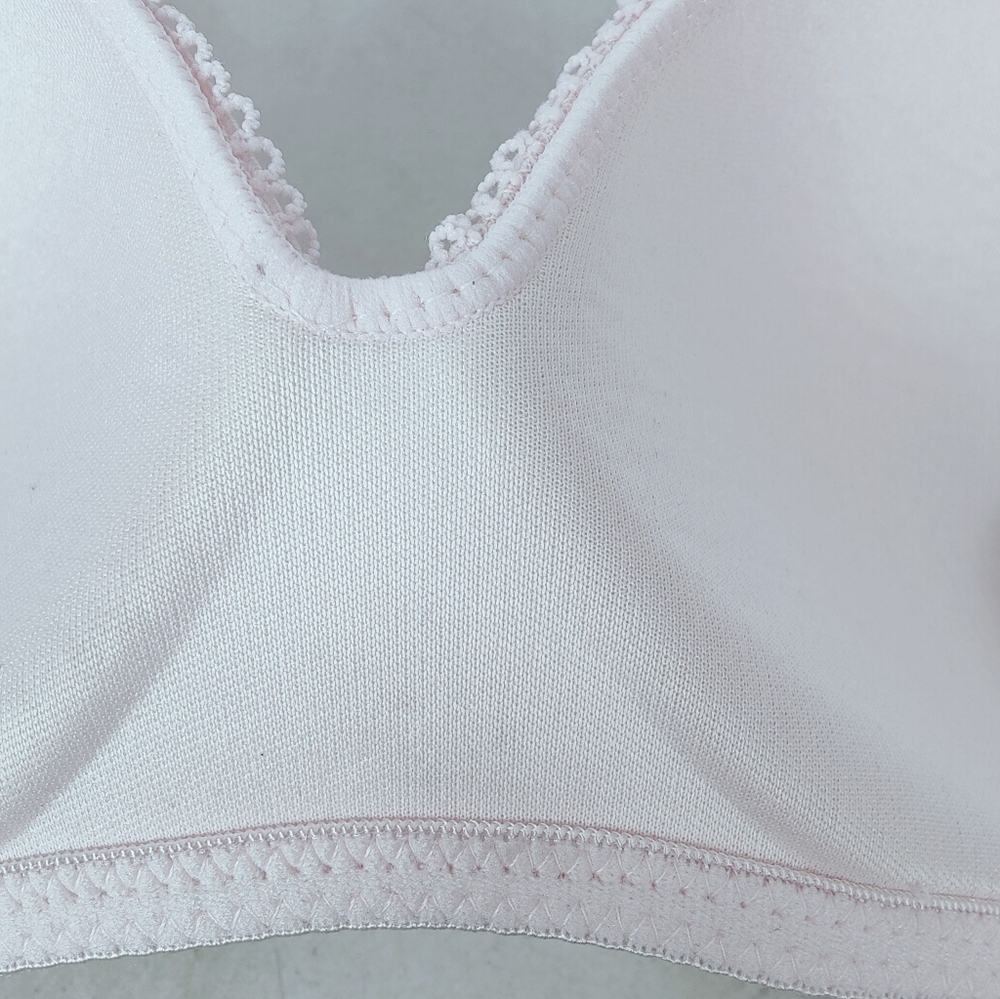 Carrie Amber Baby Pink Ribbed Wireless Nursing Bra, 38C - Picture 10 of 10